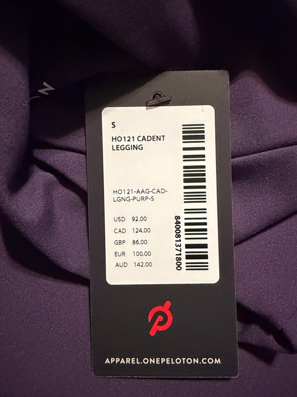 Peloton Deep Purple Seamless Cadent Leggings - Picture 6 of 7
